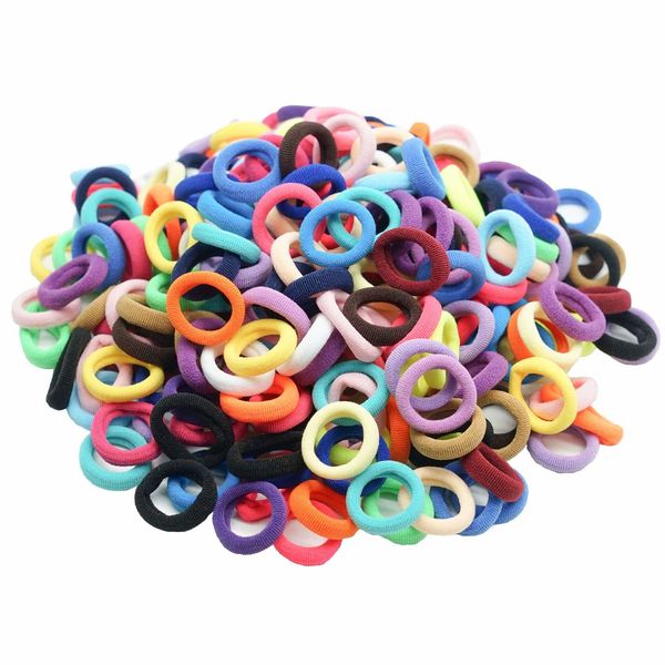 300 pezzi fascette elastiche per capelli fasce per capelli multicolori supporti per coda di cavallo di piccole dimensioni per bambini piccoli (30 colori)