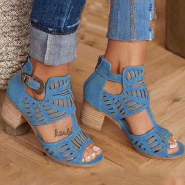 

dress shoes women ladies sandals hollow out summer fashion slip-on flat open toe high heel pumps solid buckle casual beach, Black