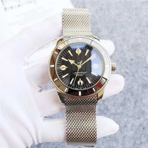 

luxury mechanical watch european and american fashion new products boutique stainless steel watchband waterproof outdoor watches, Slivery;brown