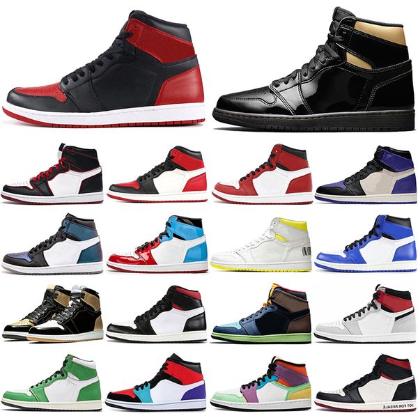

2021 jumpman basketball shoes 1s 1 yellow white game royal twist unc to chicago banned pine green light smoke grey men sports women sneakers