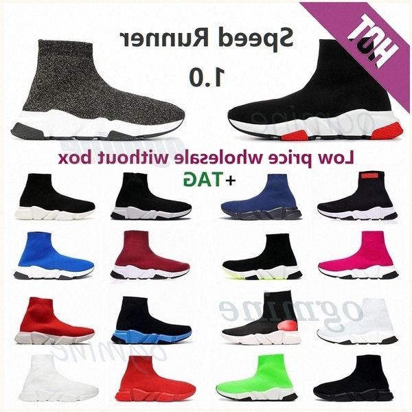 

shoes [low price wholesale without box] mens womens speed trainer runner sock boot casual men socks boots runners sneakers