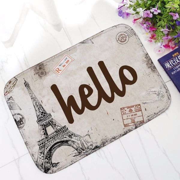 

carpets hello vintage paris tower envelope 3d print door mat welcome home outdoor indoor floor carpet doormat for entrance