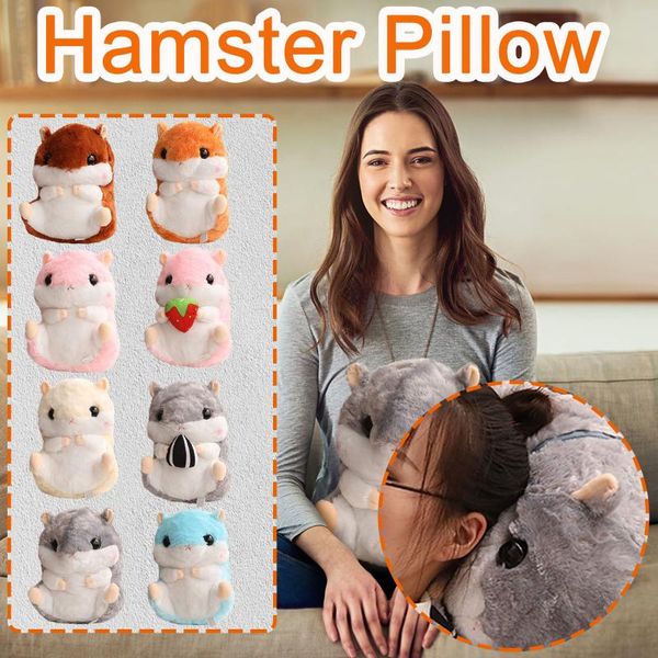 

pillow cute hamster stuffed animal plush hugging baby sleeping suitable for office nap home sofa ornaments