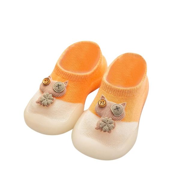

first walkers baby girl girls boys shoes cute cartoon cats non-slip cotton toddler floor socks walker anti-slip soft
