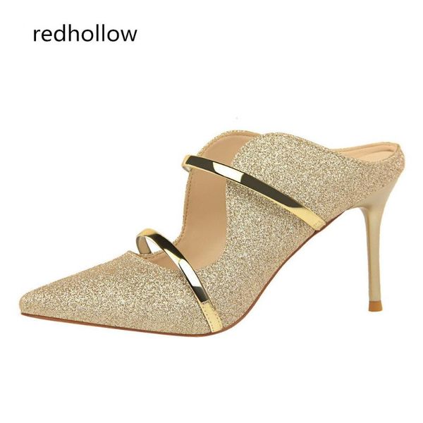 

dress shoes summer women sandals super high heels female fashion bling wedding sandalia feminina pointed toe pumps, Black