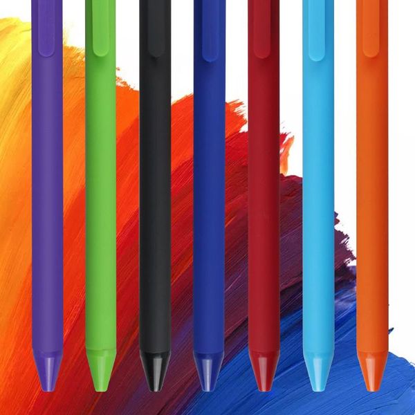 

pure plastic gel pens 0.5mm candy color matte soft touch pressable writing drawing student stationery
