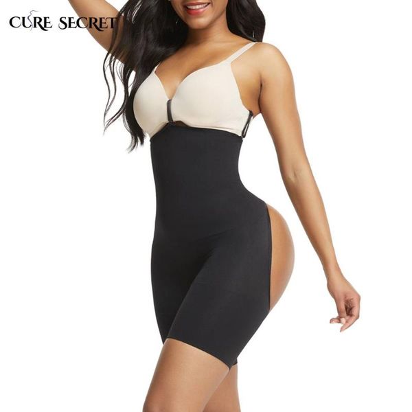 

women's shapers cure secret high waisted seamless tummy firm control shorts slimming waist shapewear bulifter trainer panties, Black;white