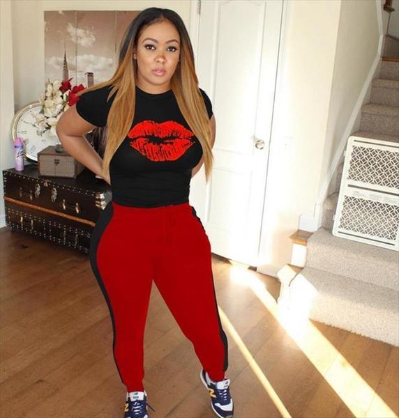 

letters print tracksuit sets autumn womenpant off shoulder two piece set elegant blouse elastic waist long, White