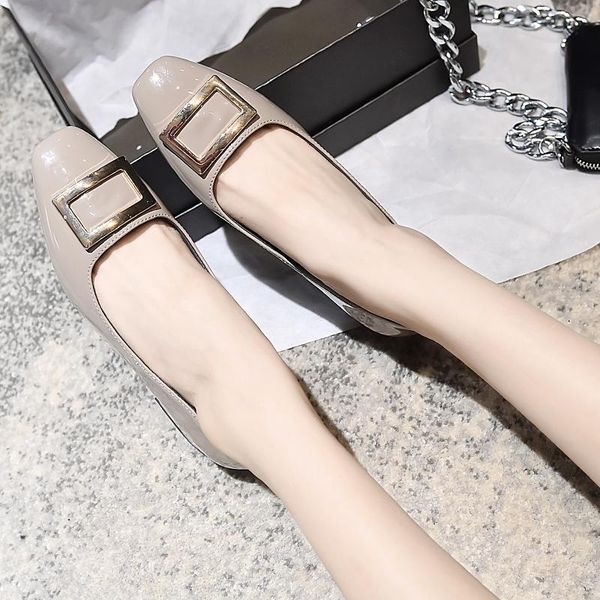 

dress shoes high heels women pumps 2021 spring woman fashion mules square pointed pu leather casual classic ladies, Black