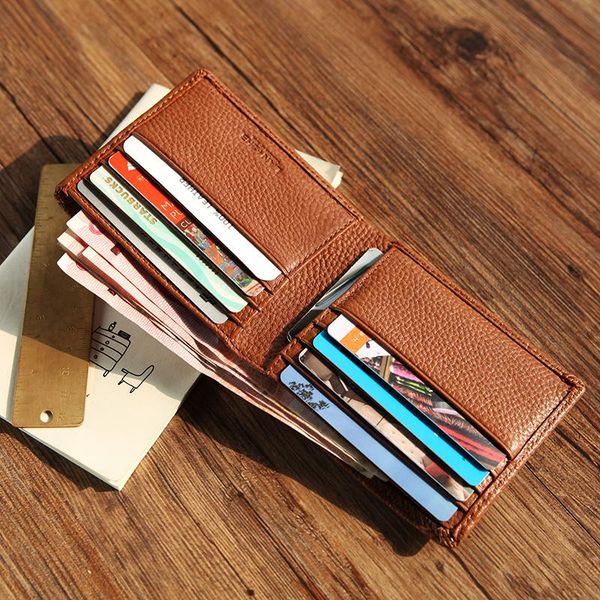 

wallets lanspace men's leather wallet brand case fashion men, Red;black