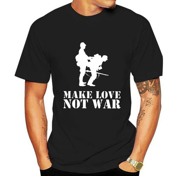 

men's t-shirts make love not war soldier t-shirt peace frieden tank liebe panzer army kult funmen t shirts short, White;black