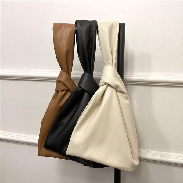 

womenfashion faux leather handbag 2021 lady knotted bags cosmetic & cases