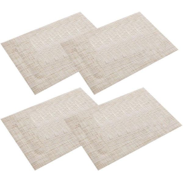 

table runner 1 set of 4 mats, theme restaurant pvc waterproof placemats, western heat-insulated placemats