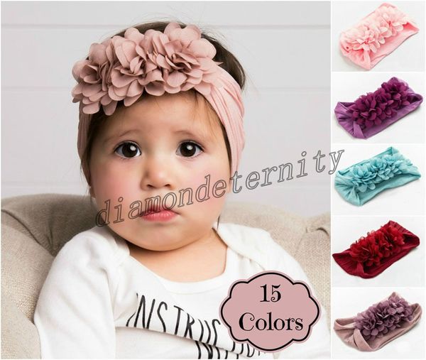 

baby headbands with three flowers have been unveiled on amazon as a fashion trend for comfortable girls and boys four seasons, Silver