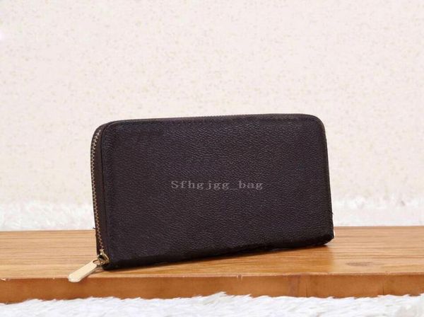 

women long wallets men purse lady single zipper girl card holder wallet coin purses with gift box, Red;black