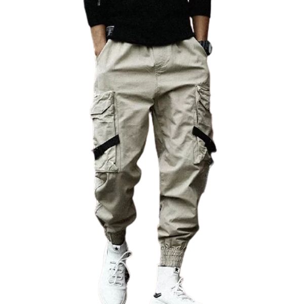 

fashion mens solid color trousers hip hop breathable casual pants elastic waist loose comfortable linen trousers xxl 5xl, Black