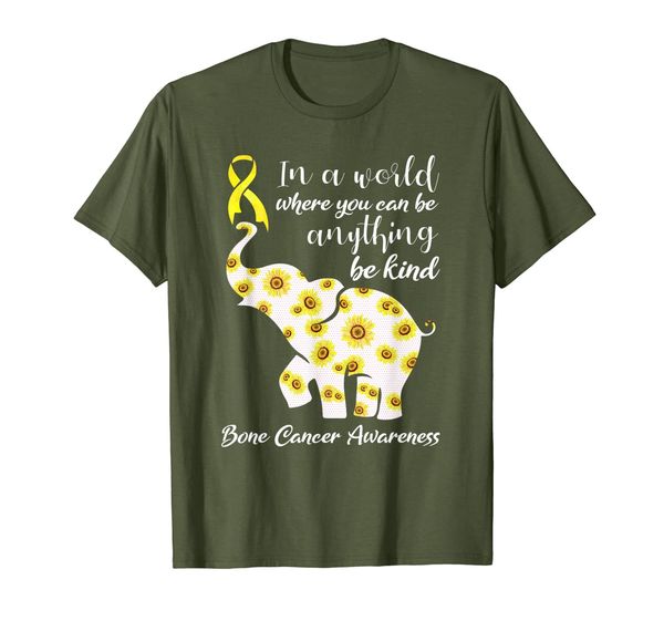 

in a world where you can be anything bone cancer shirt, White;black