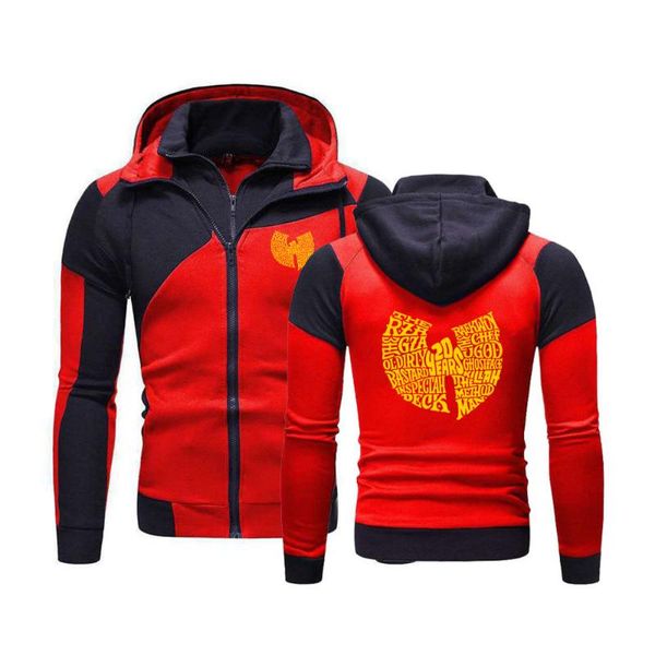 

men's hoodies & sweatshirts 2021 logo zip up solid sport men stand collar pullover male casual pockets sweatershirt autumn winter tr, Black