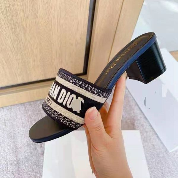 

slippers one letter sandals of d family in summer of 2021 sandalsria8 zly, Black