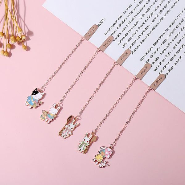 

bookmark 2pcs cat pendant animal bookmarks alloy accessories teacher supplies book holder office school page folder