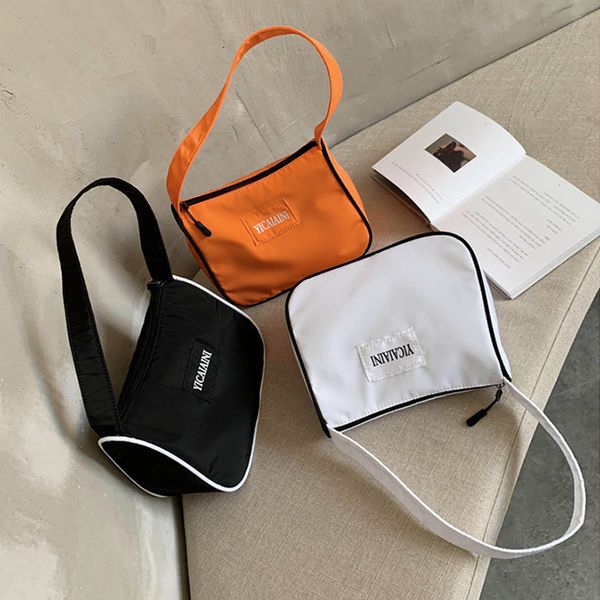 

casual clutch bags for women retro nylon handbag small hand purse fashion mini shoulder bag female vintage armpit bag waterproof