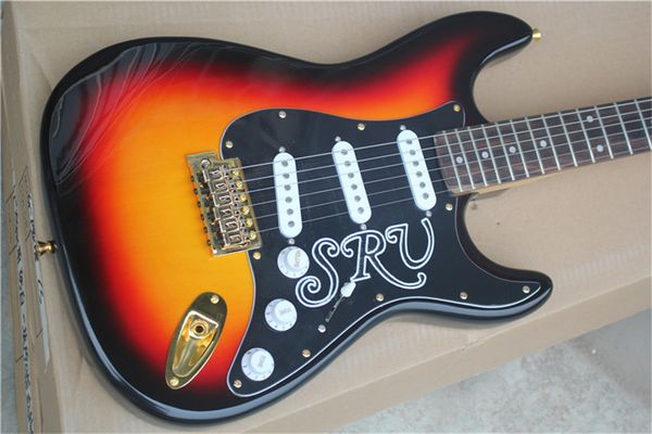 

factory store sunburst sunset srv golden parts maple neck rosewood fretboard st 6 strings electric guitar guitarra