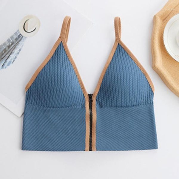 

yoga outfit korean striped slim fit spaghetti strap crop tanke women built in bra off shoulder sleeveless versatile camisole ins