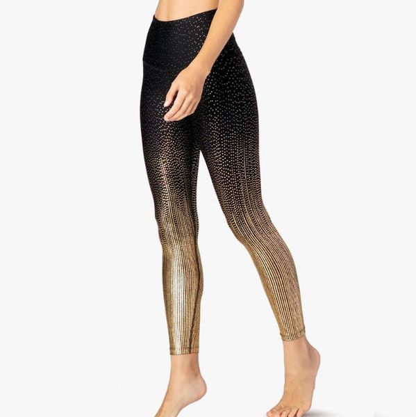 

women's leggings women slim elasticity fitness cuttin leggins woman pants strength bronzing dots sequins, Black