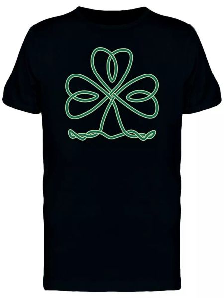 

clover in celtic knot tee men's -image by shutterstock, White;black
