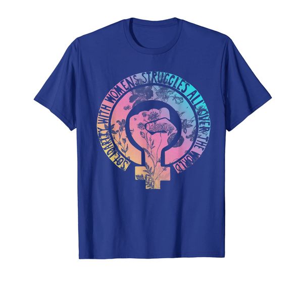 

feminism solidarity for women feminist graphic tshirt, White;black