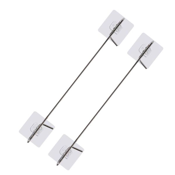 

hooks & rails 2pcs towel rack wall-mounted storage stand hanger for bathroom