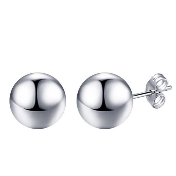 

fashion silver small ball earrings titanium steel simple beads women's piercing stainless earrings