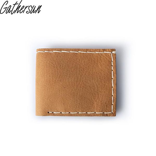 

wallets gathersun brand vintage totally handmade genuine leather men original cowhide male purse casual short wallet, Red;black