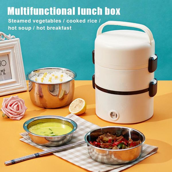 

dinnerware sets ly portable heated bento box 2/3 layer pluggable steamed rice keep warm net electric lunch