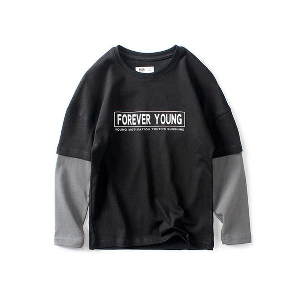 

kids fashion teens cool boys girls long sleeve t-shirt tee for children costume streetwear pure cotton clothes tshirt t-shirts, Blue
