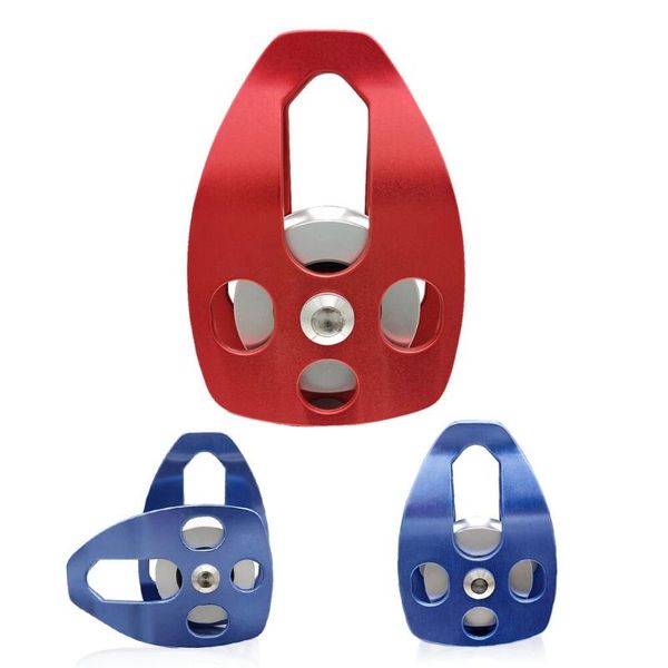 

camp furniture outdoor red, blue 32kn mountaineering rock climbing rescuing single roller pulley, pulley sheave