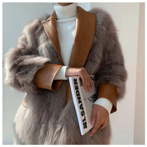 

women's fur & faux winter jacket coat teddy lamb wool sheep 2022, Black