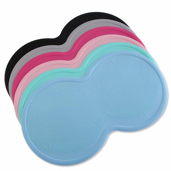 

anti-slip silicone mat for dog bowl drinking pet cat feeding pad pets feed placement accessories kennels & pens