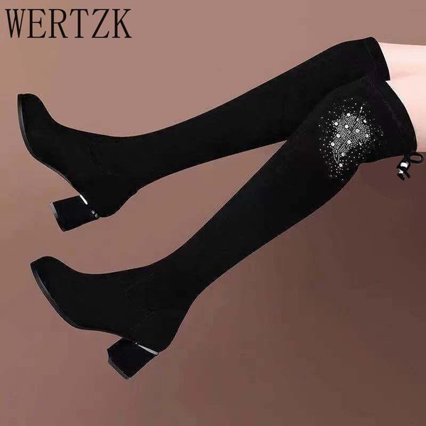 

boots autumn winter women high fashion hidden heel female long booties warm plush thigh for lady platform shoes black