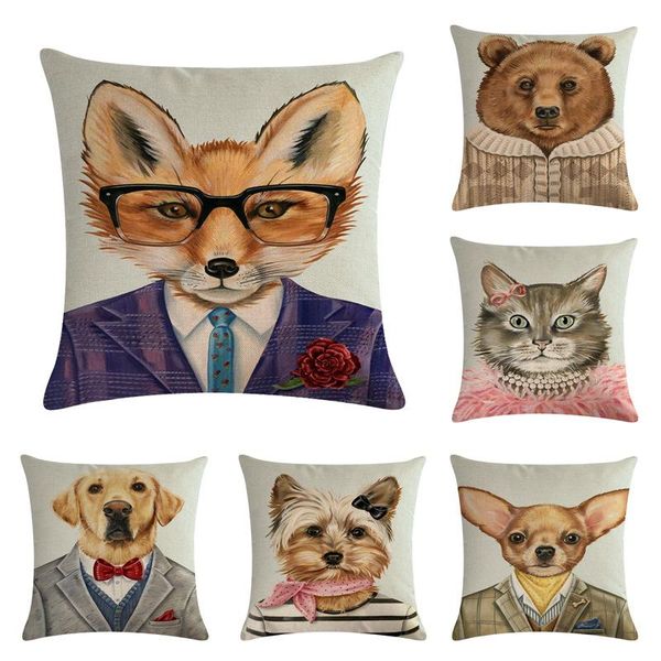 

cushion/decorative pillow animal series cushion cover cartoon dog pattern pillowcase living room sofa bedroom bay window decoration acce