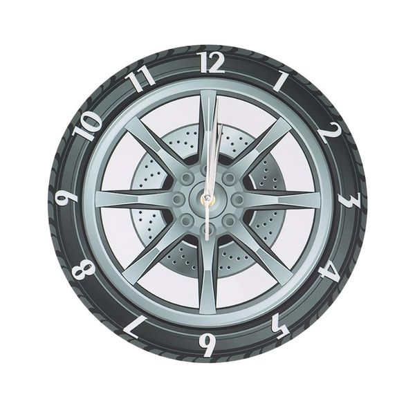 

wall clocks custom your garage name car service repair acrylic clock tire wheel auto watch mechanic workshop decor