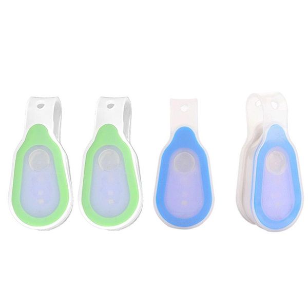 

portable lanterns 2pcs led clip on to clothing magnetic lights running button silicone lamp for hiking