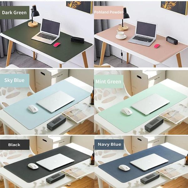 

mouse pads & wrist rests portable large gaming pad gamer waterproof pu leather suede desk mat computer mousepad keyboard anti slip table for