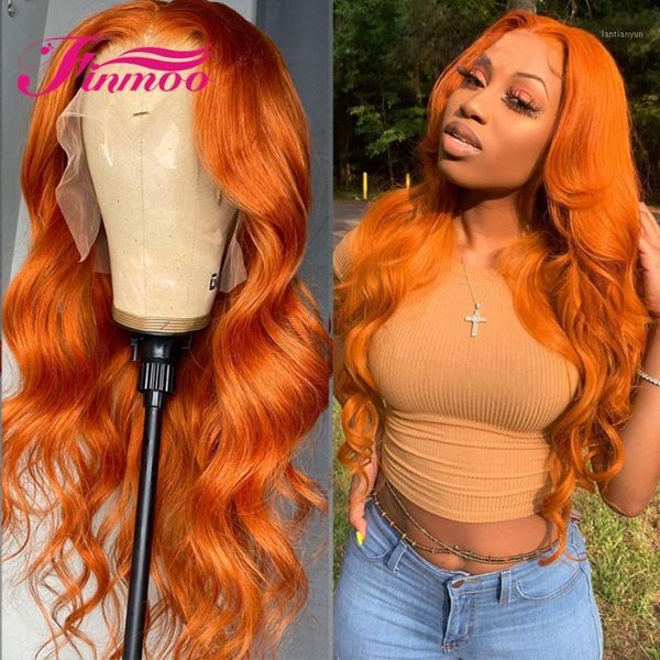 

body wave lace front human hair wigs with transparent brazilian ginger orange colored wig bleached knots1, Black;brown