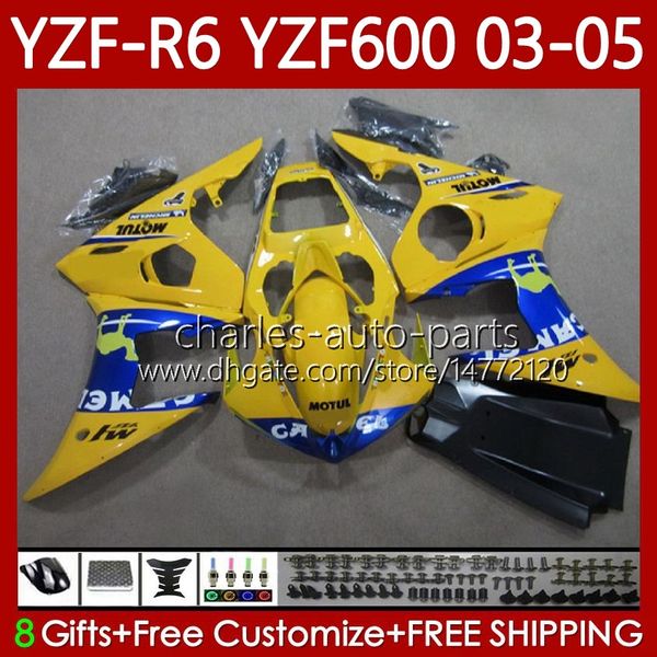 YAMAHA YZF-R6 YZF600 YZF R 6 600 CC 03-05 ÇOCUKLARI 95NO.75 YZF Blue Camel R6 600CC YZFR6 03 04 05 Cowting YZF-600 2003 2004 2005 OEM PERSASYONLARI KITI