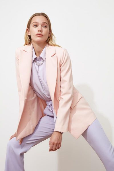 

women's jackets trendyol button detail jacket twoss21ce0010, Black;brown