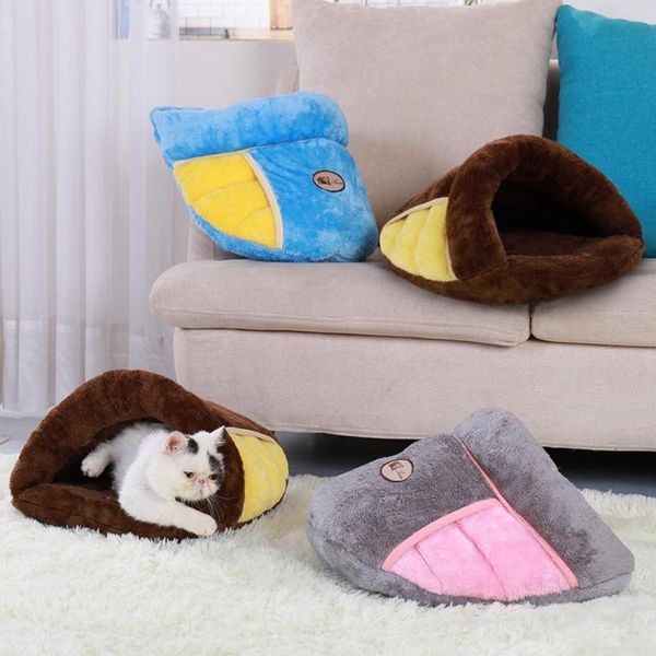 

cat beds & furniture 1pc warm bed pet puppy house winter dog cushion mat indoor basket cave kennel cats products for pets