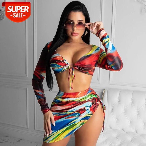 

2021 new three pieces bikini set long sleeve swimwear women swimsuit female bathing suit summer beach wear swim lady #hk4f, White;black