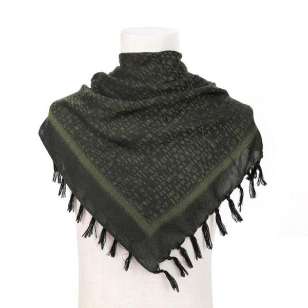 

cycling caps & masks 110x110cm tactical desert scarf arab outdoor windproof lightweight shawl military hiking scarves shemagh keffiyeh, Black