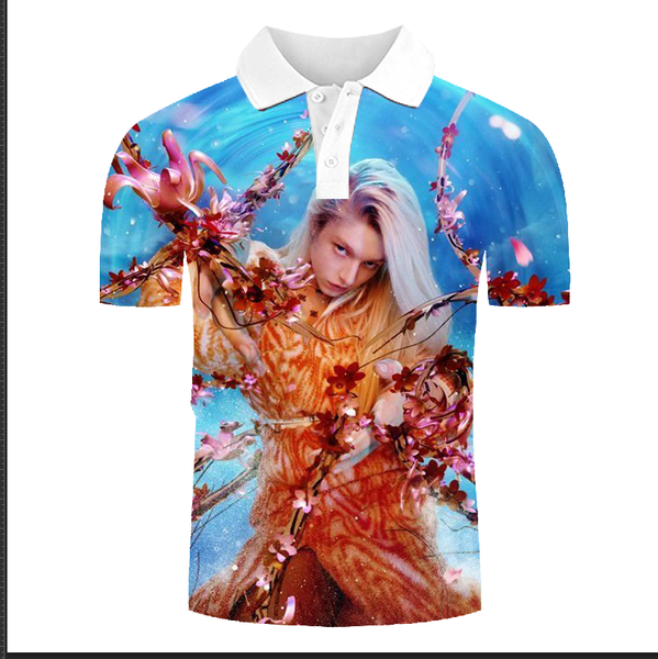 

flower girl pattern men's 3d printed t-shirt visual impact party punk gothic round neck american muscle style short sleeve, White;black